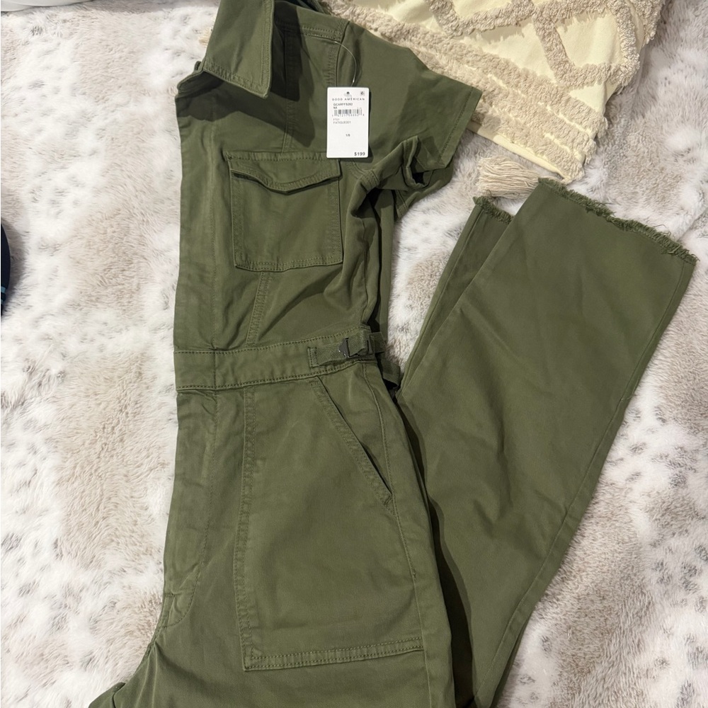 Good American Khaki Jumpsuit